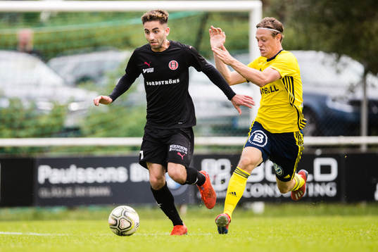 Hittarps Mouhamed Fahs och Ängelholms Rasmus Strandberg
