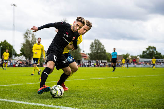 Hittarps Mouhamed Fahs och Ängelholms Rasmus Strandberg