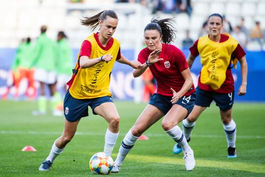 Caroline Graham Hansen and Ingrid Syrstad Engen of Norway