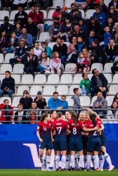 Lisa-Marie Karlseng Utland of Norway celebrate with