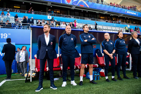 Martin Sjögren, head coach of Norway, Anders Jacobson,