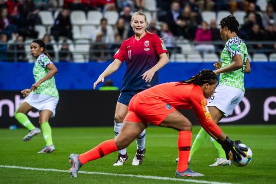Lisa-Marie Karlseng Utland of Norway and goalkeeper