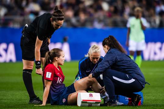 Guro Reiten of Norway receives treatment