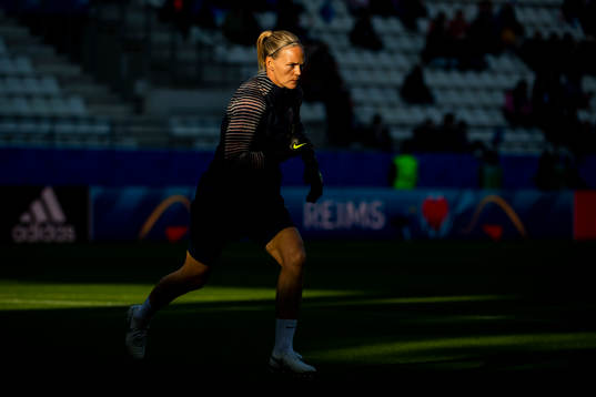 Goalkeeper Ingrid Hjelmseth of Norway