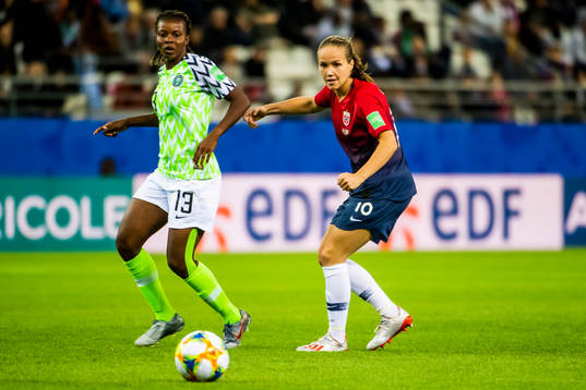 Ngozi Okobi-Okeoghene of Nigeria and Guro Reiten of Norway