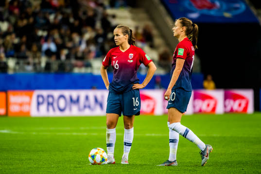 Guro Reiten and Caroline Graham Hansen of Norway