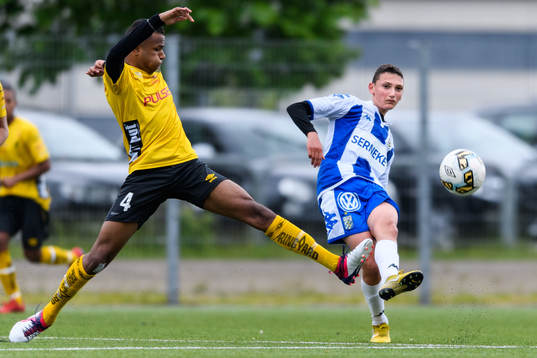 IFK Göteborgs Guga Gatjetjiladze och Elfsborgs Zakkar