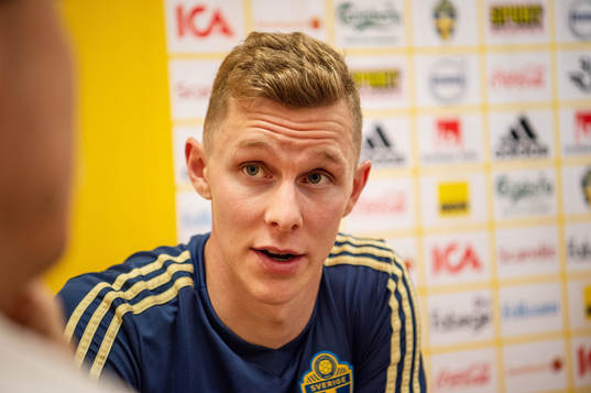 Emil Krafth of the Swedish national football team
