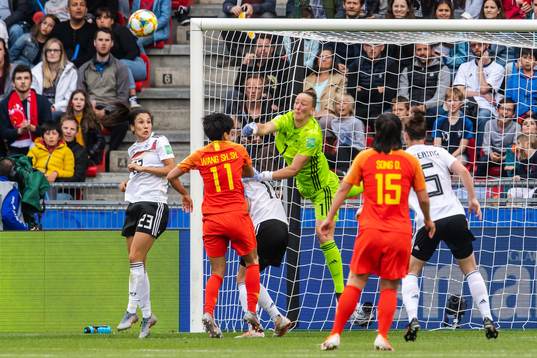 Goalkeeper Almuth Schult of Germany with a save