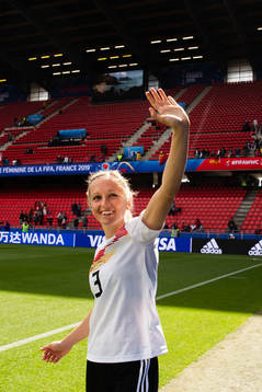 Kathrin Hendrich of Germany celebrates