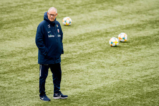 Lars Lagerbäck, head coach of Norway