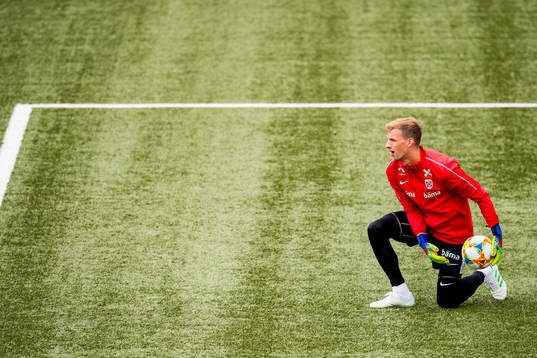 Goalkeeper André Hansen of Norway