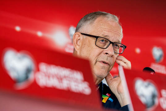 Lars Lagerbäck, head coach of Norway