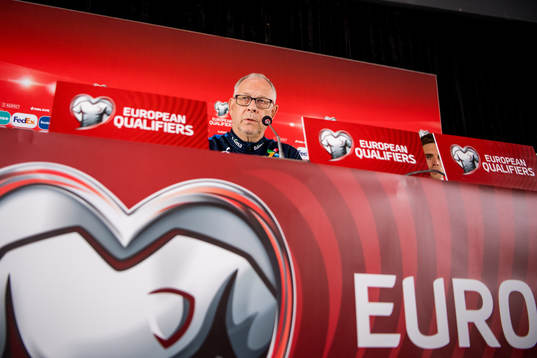 Lars Lagerbäck, head coach of Norway