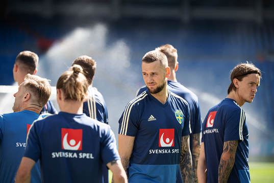 Andreas Milosevic of the Swedish national football team
