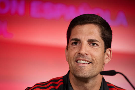 Assistant coach Robert Moreno of the Spanish national