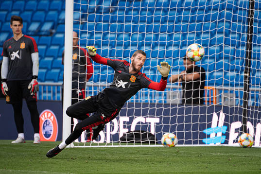 Goalkeeper David de Gea of the Spanish national football