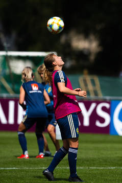 Anna Anvegård of Swedish national women football team