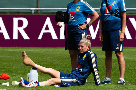 Olivia Schough of Swedish national women football team with