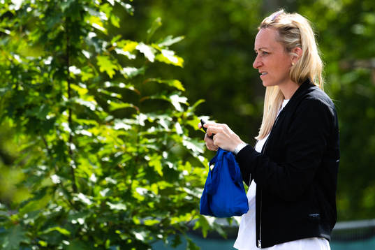 Elisabet Gunnarsdottir, head coach of football club