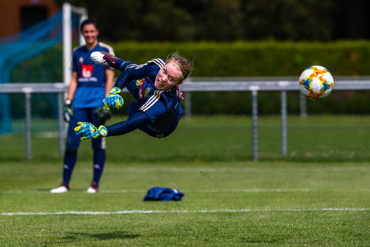 Goalkeeper Hedvig Lindahl of Swedish national women