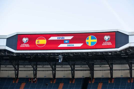 A general view of the scoreboard