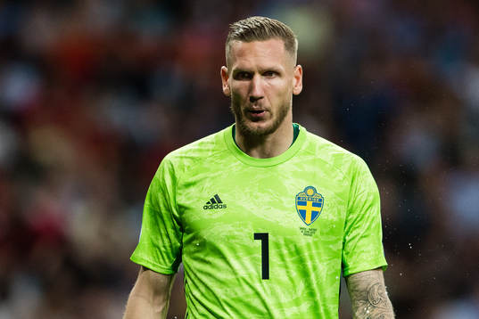 Goalkeeper Robin Olsen of Sweden
