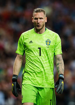Goalkeeper Robin Olsen of Sweden