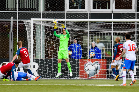 Goalkeeper André Hansen of Norway