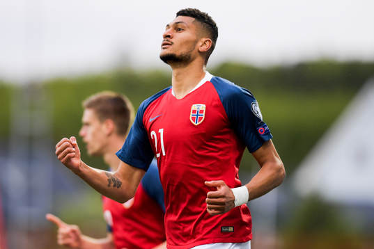 Bjørn Maars Johnsen of Norway celebrates