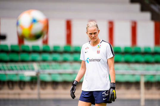 Goalkeeper Ingrid Hjelmseth of Norway