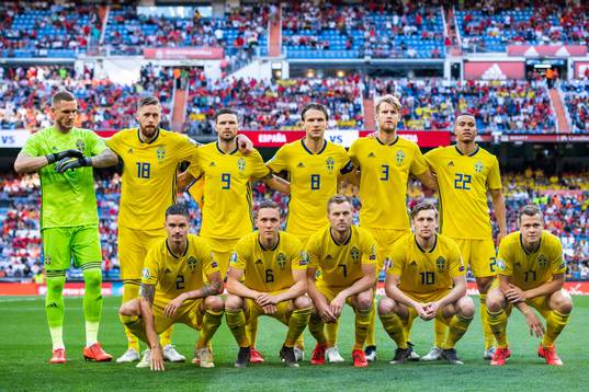 Goalkeeper Robin Olsen, Pontus Jansson, Marcus Berg, Albin