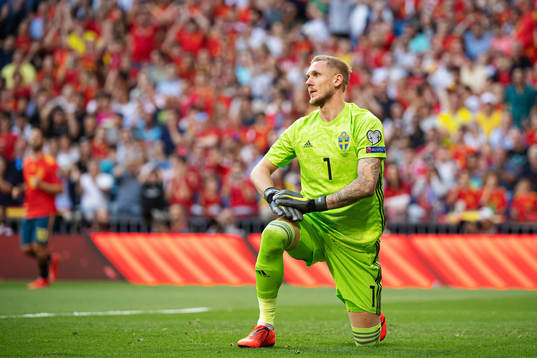 Goalkeeper Robin Olsen of Sweden