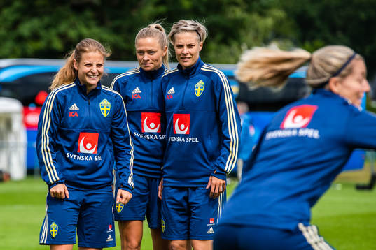 Anna Anvegård , Fridolina Rolfö and Lina Hurtig of