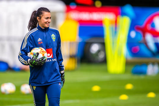 Goalkeeper Zecira Musovic of Swedish national women