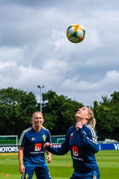 Jonna Andersson and Olivia Schough of Swedish national