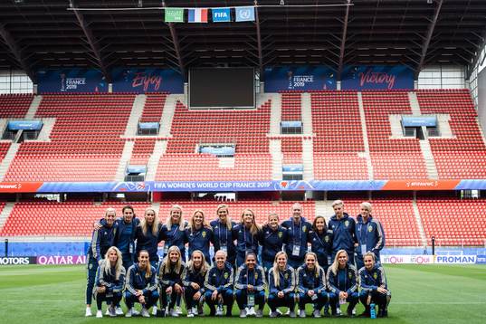 Team Sweden poses for a group photo