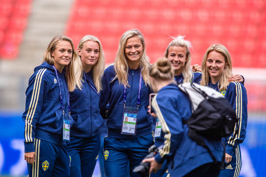 Magdalena Eriksson,  Stina Blackstenius, Fridolina Rolfö,