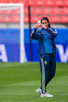 Goalkeeper Zecira Musovic of Sweden