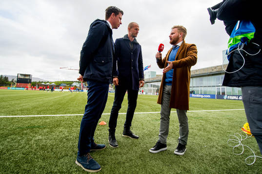 Jesper Mathisen, Brede Hangeland and Marius Skjelbæk of TV