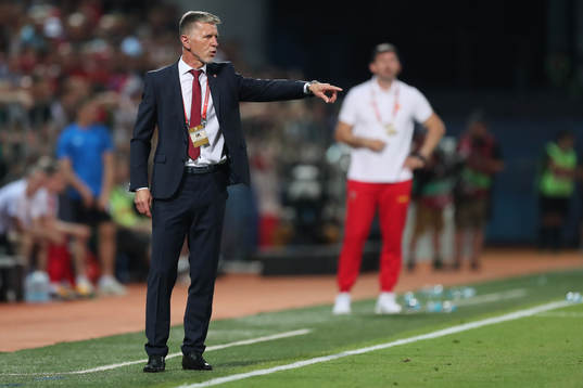 head coach Jaroslav Silhavy of Czech Republic is seen