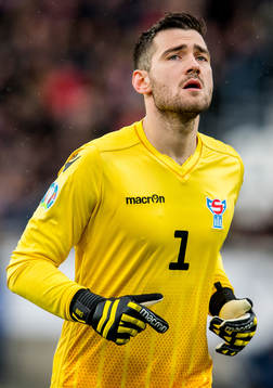 Goalkeeper Teitur Gestsson of Faroe Islands