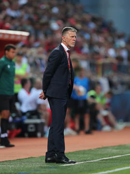 head coach Jaroslav Silhavy of Czech Republic is seen