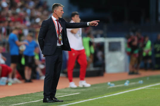 head coach Jaroslav Silhavy of Czech Republic is seen
