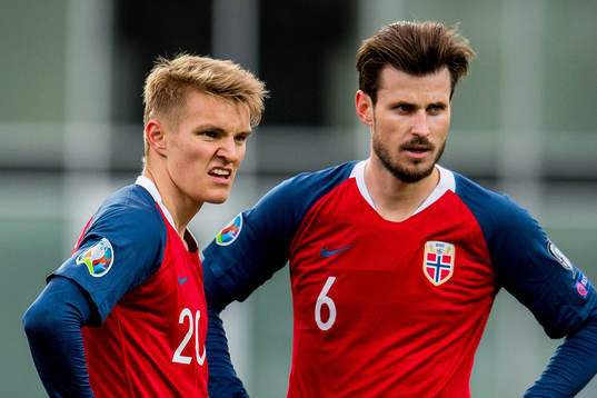 Martin Ødegaard and Håvard Nordtveit of Norway