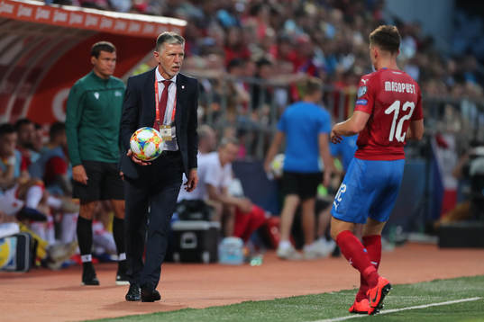 head coach Jaroslav Silhavy of Czech Republic is seen