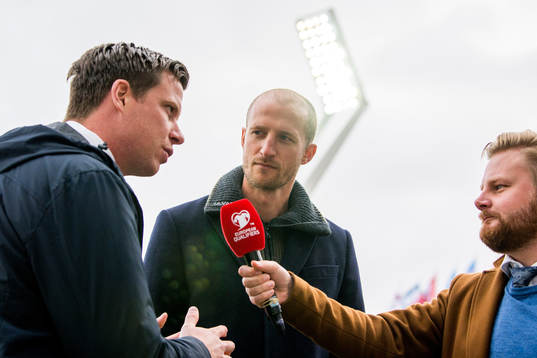 Jesper Mathisen, Brede Hangeland and Marius Skjelbæk of TV