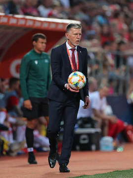head coach Jaroslav Silhavy of Czech Republic is seen
