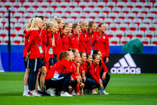 The players of Norway pose for a picture