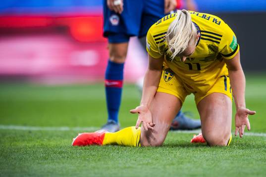 Stina Blackstenius of Sweden reacts